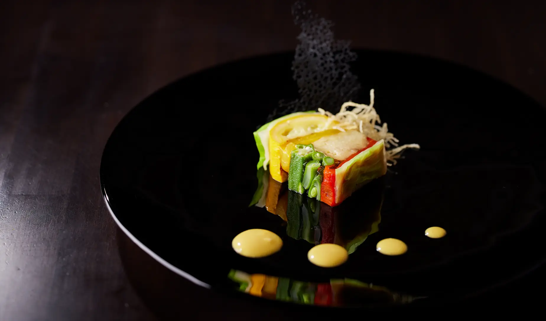 季節野菜のテリーヌ 赤糸サフランの香り