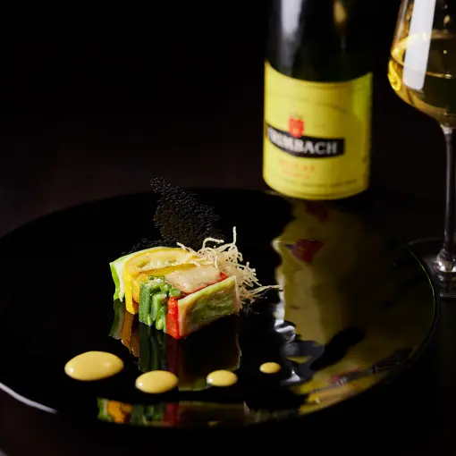 季節野菜のテリーヌ  赤糸サフランの香りとワイン